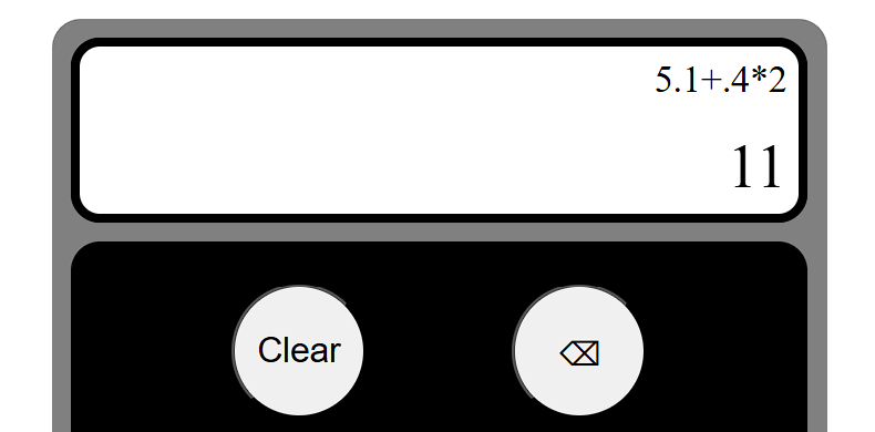 Image of the calculator from the project