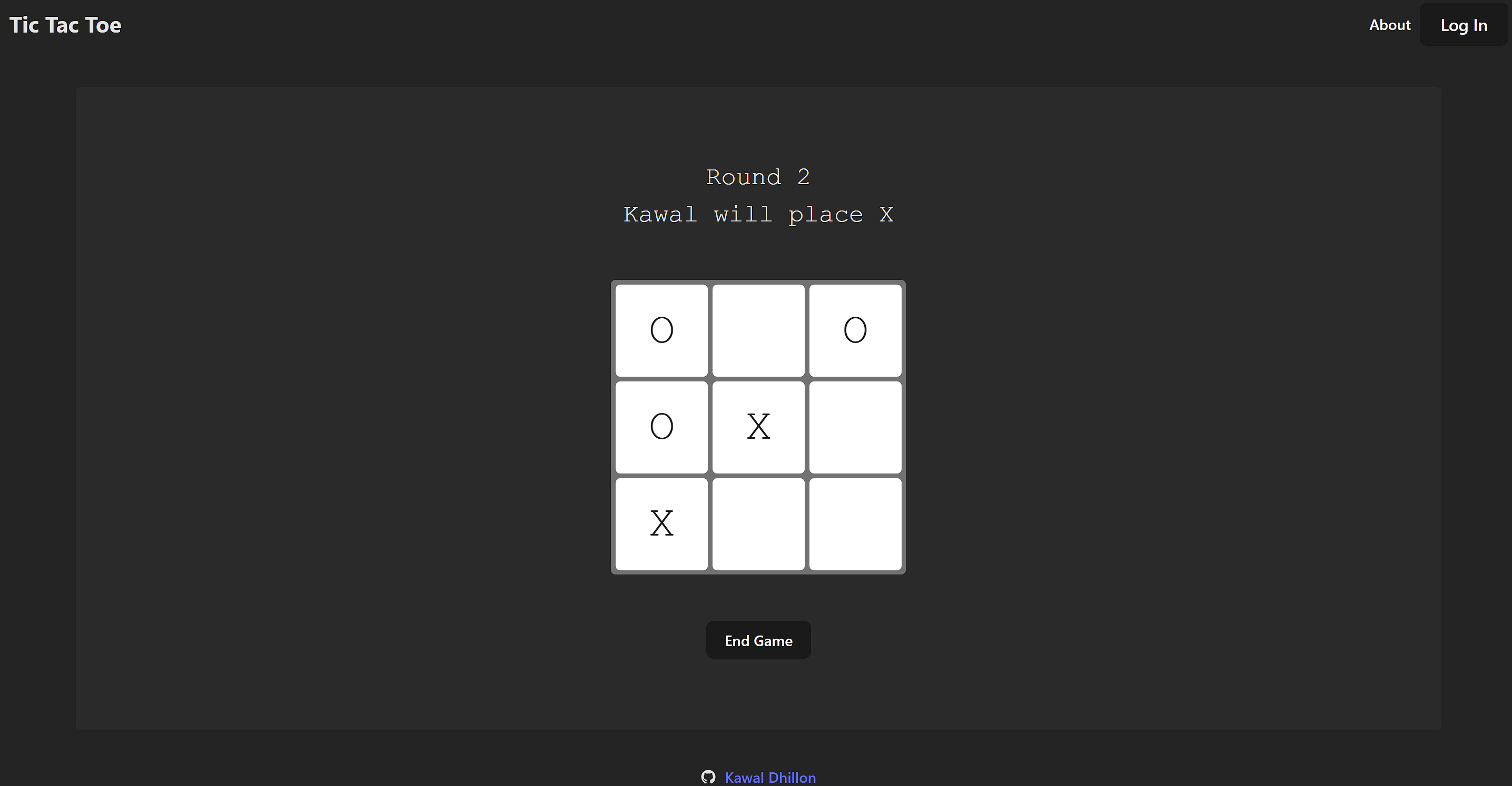 Image showing a game of tic tac toe being played