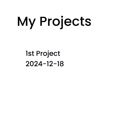 Image showing a to do Project in My Projects folder